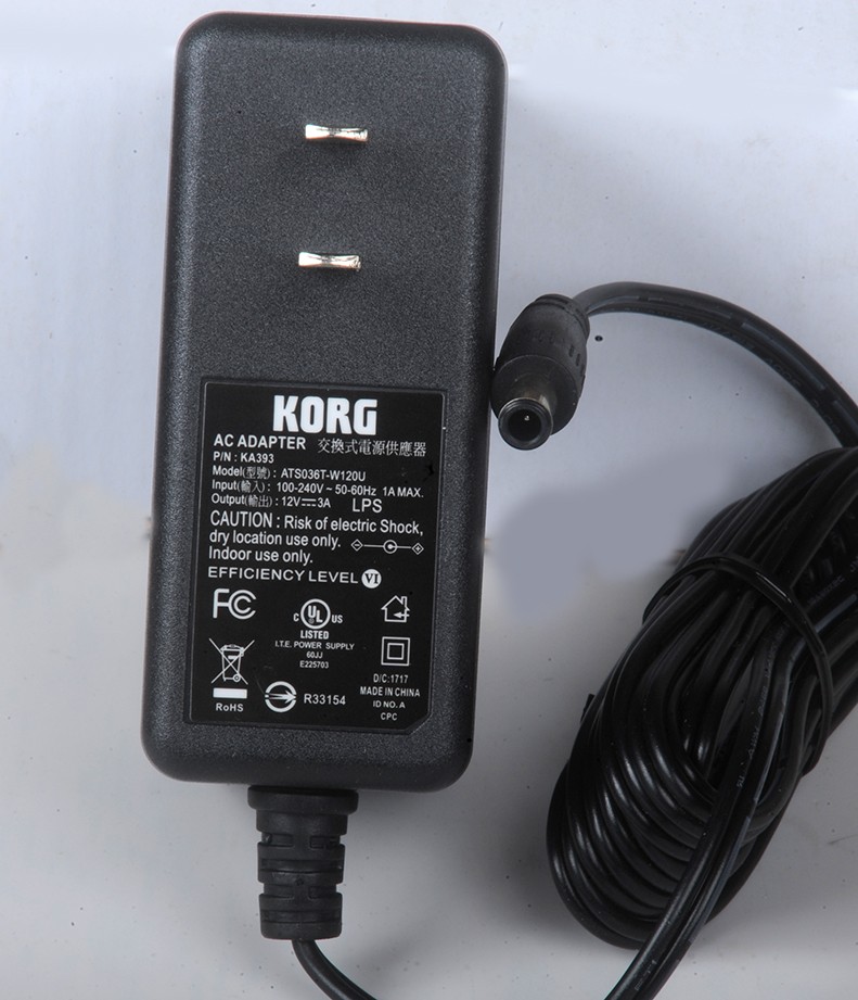 Korg Power Supply, KA-393VI , 510405544501 | Parts Is Parts 